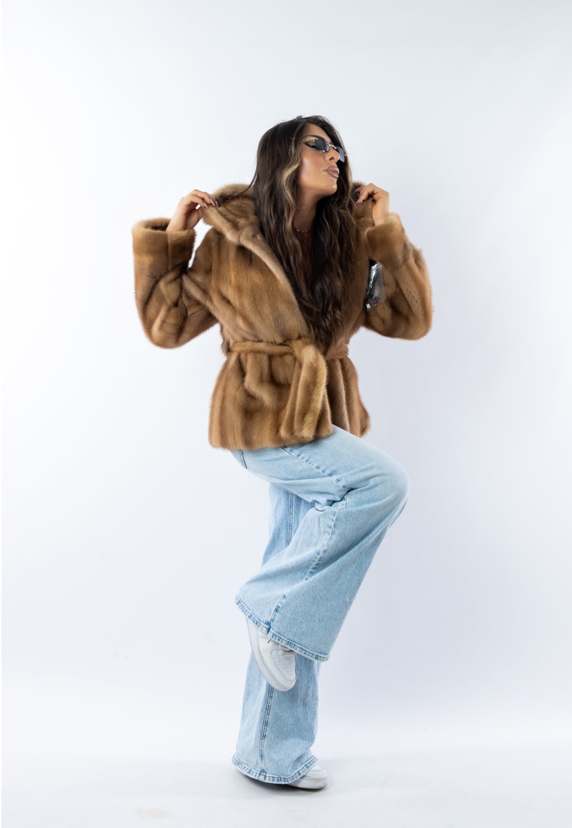 Pelliccia visone honey