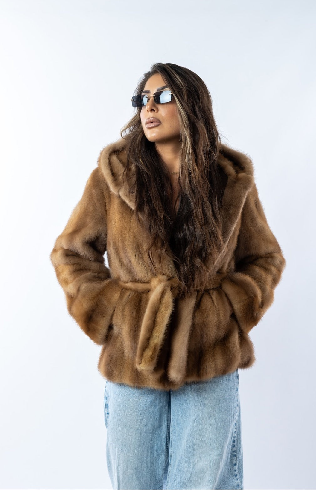 Pelliccia visone honey