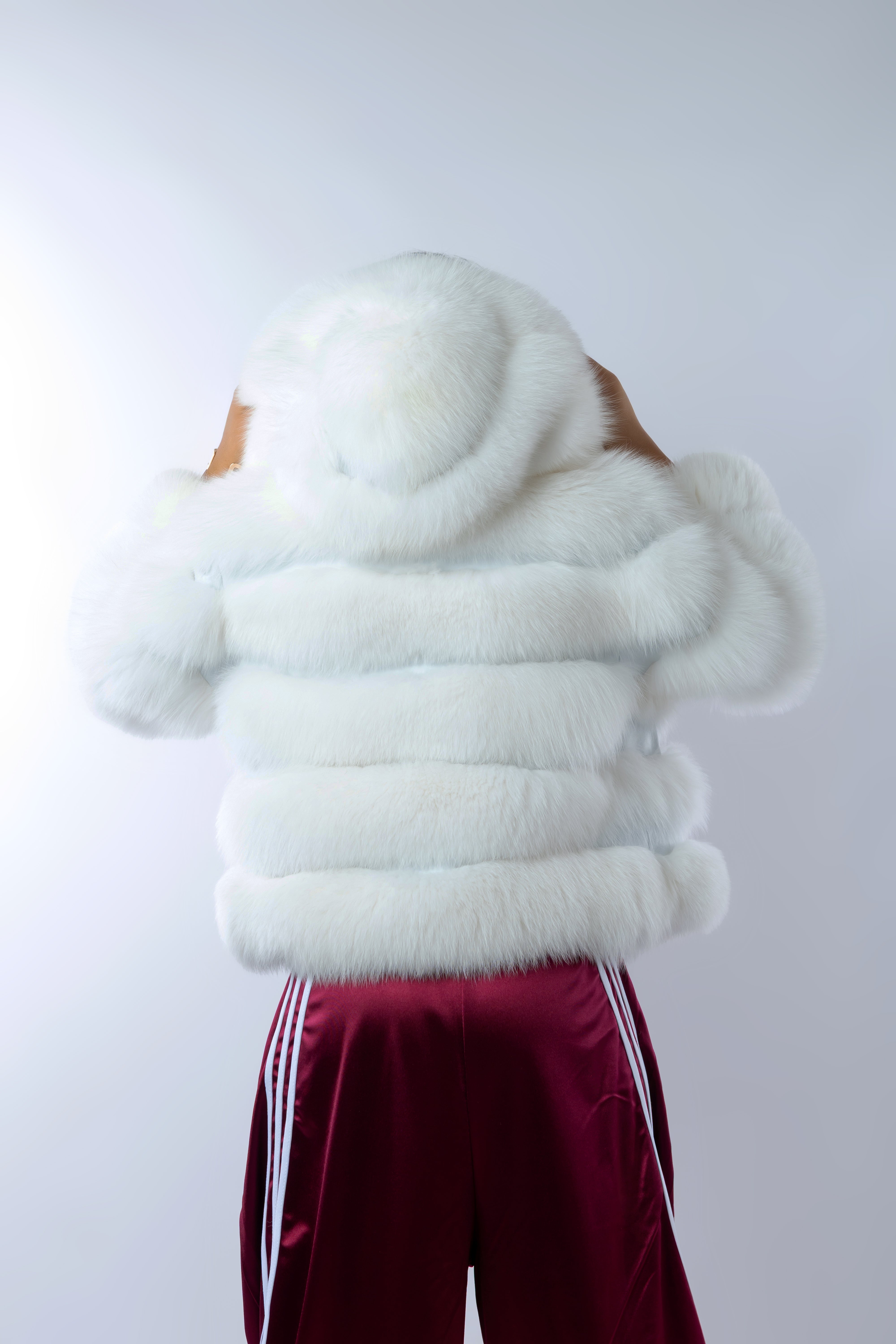 Pelliccia volpe white