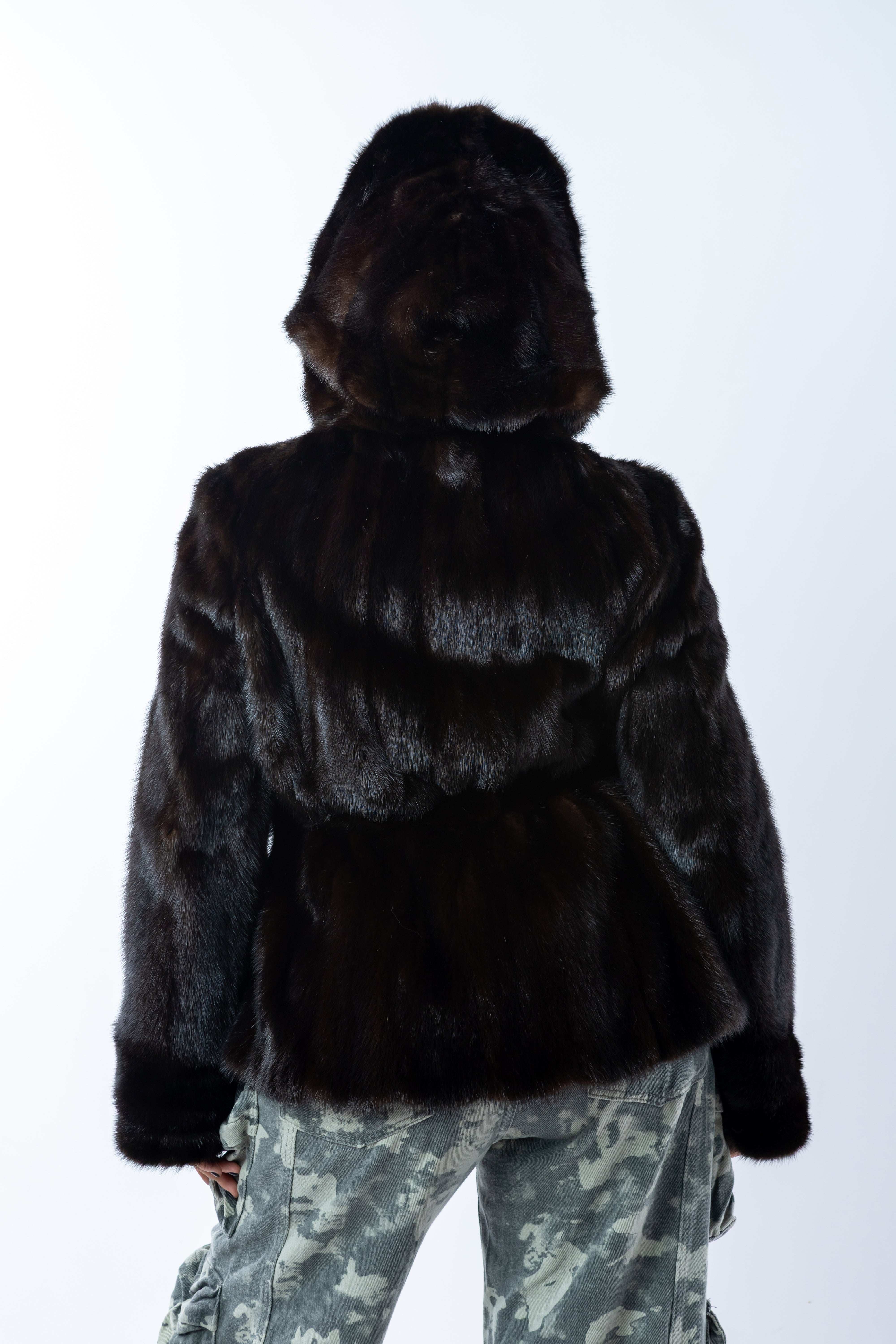 Pelliccia visone dark brown