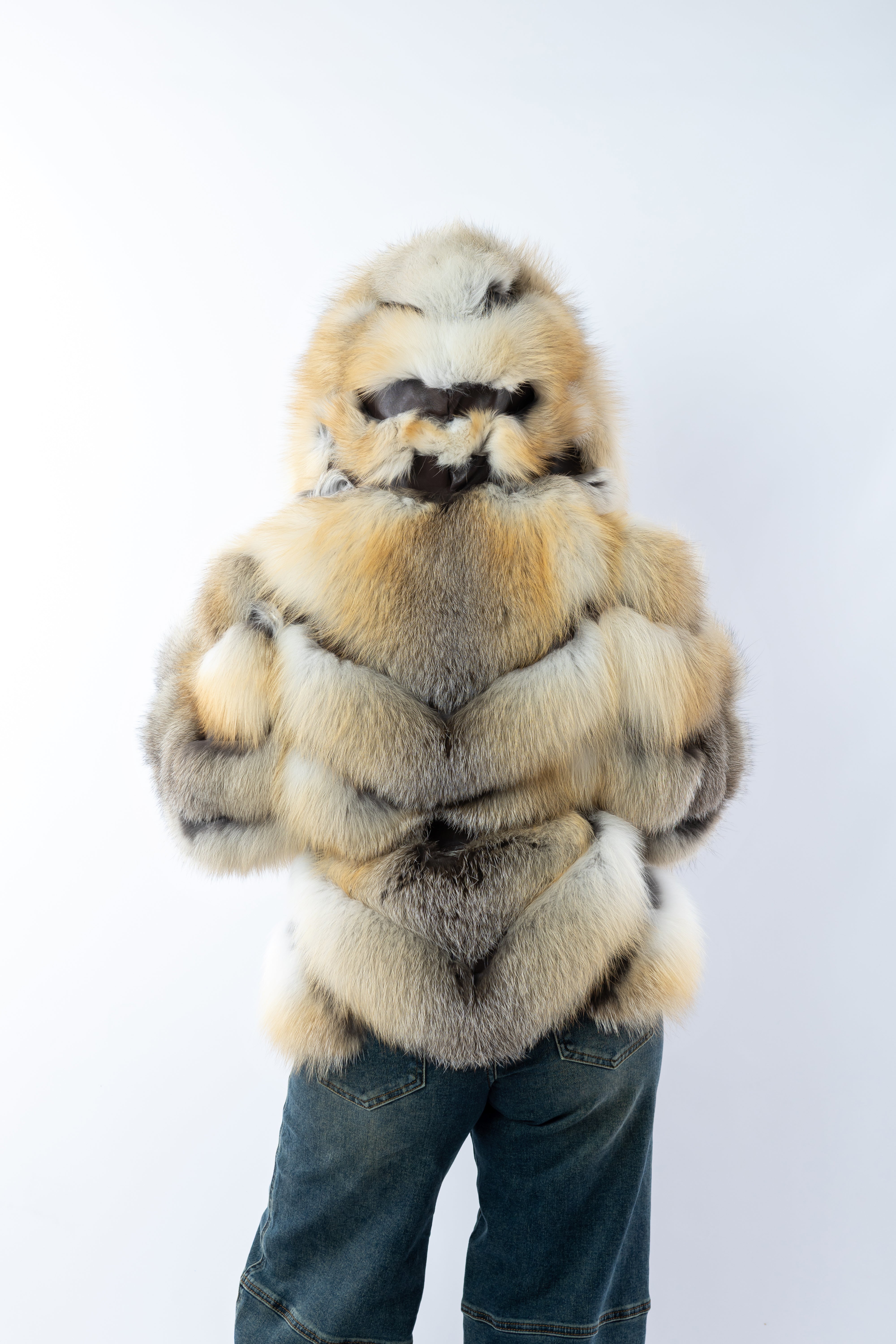 Pelliccia volpe gold con cintura