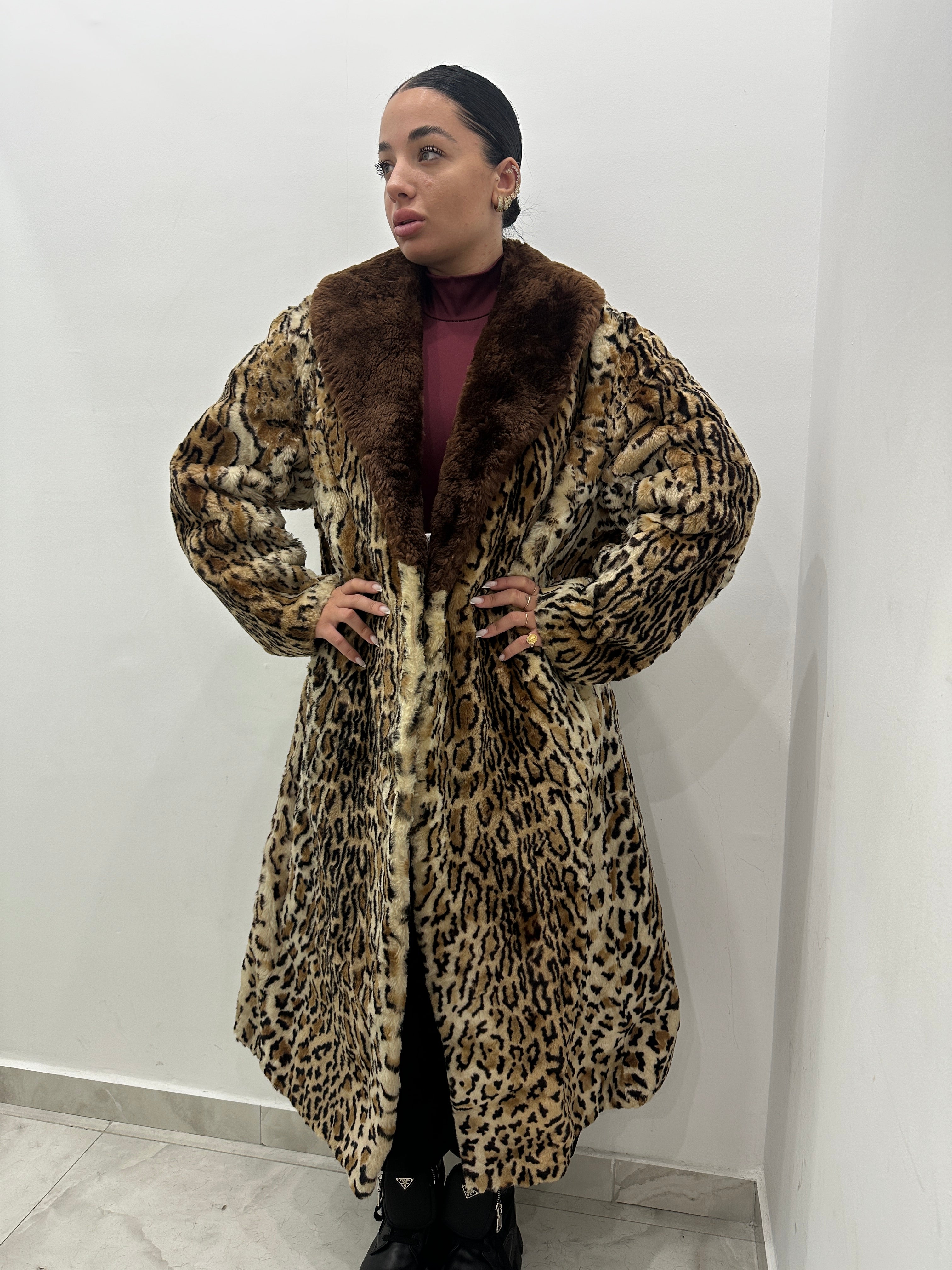 Pelliccia vera vintage animalier