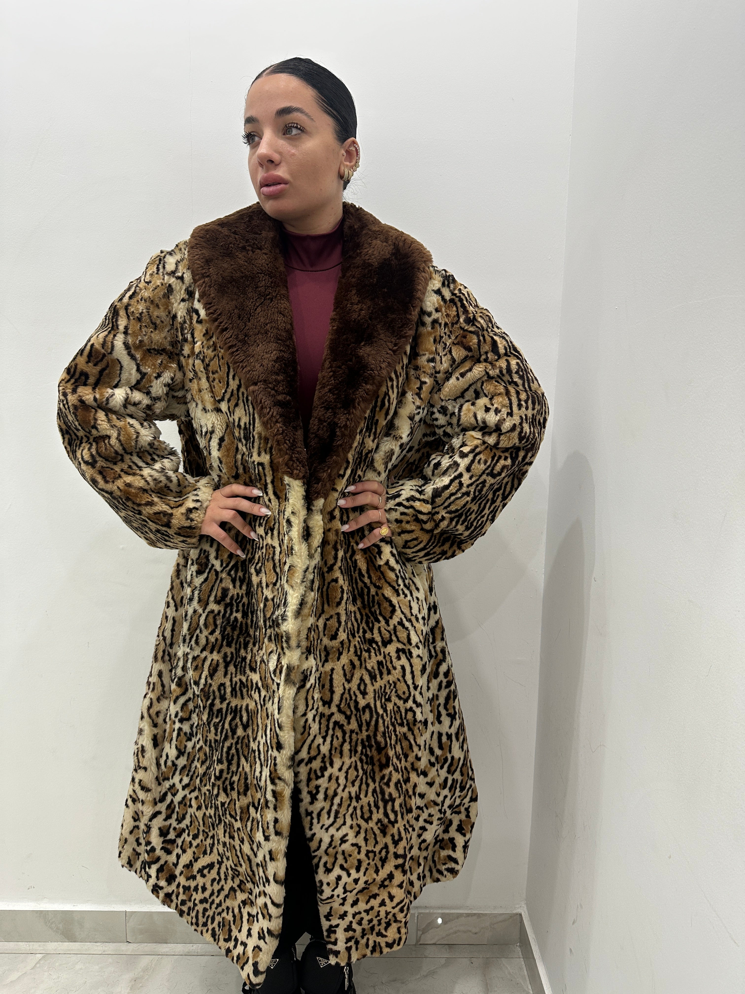 Pelliccia vera vintage animalier