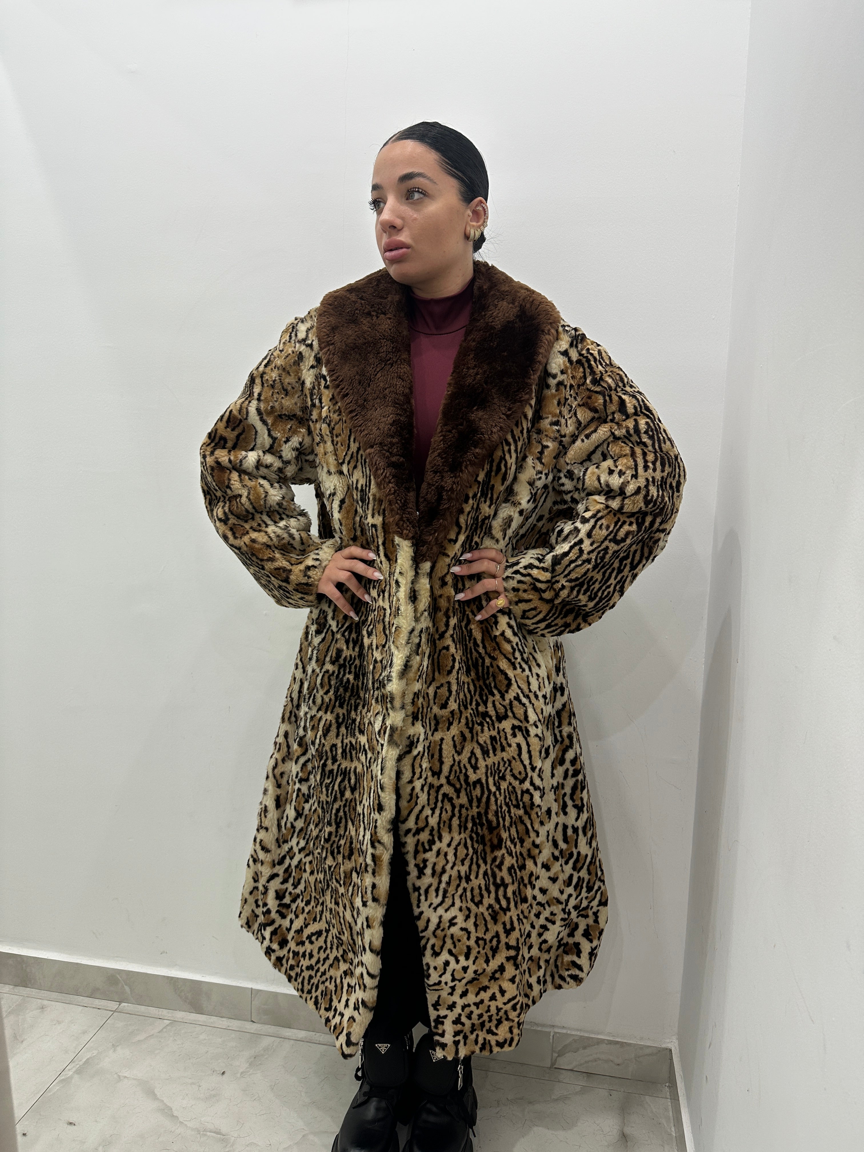 Pelliccia vera vintage animalier