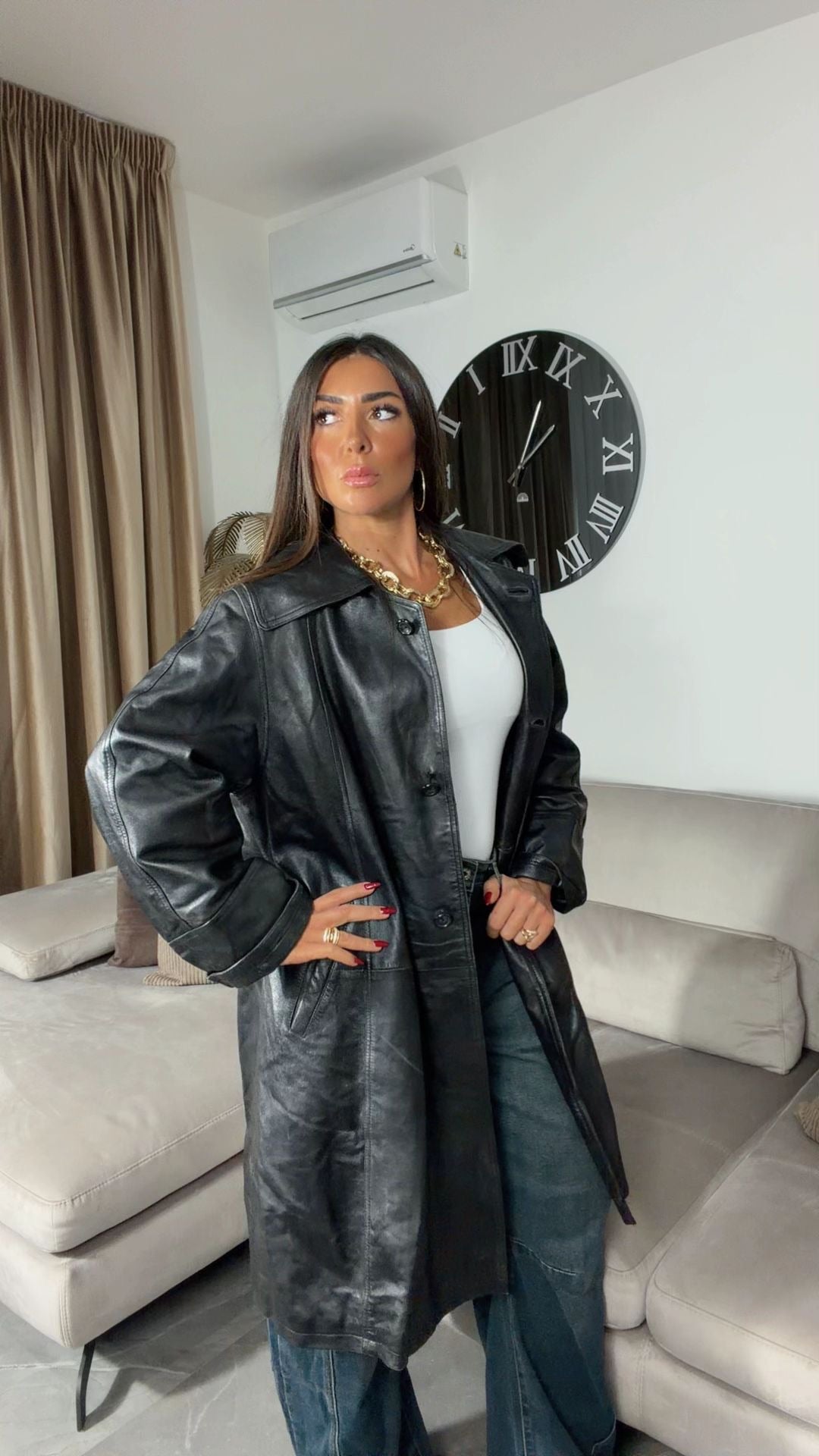 Giacca vintage in pelle