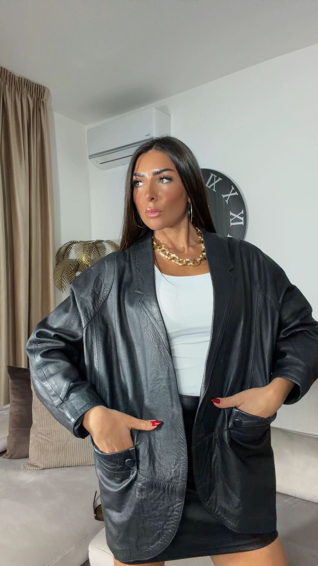 Giacca vintage in pelle